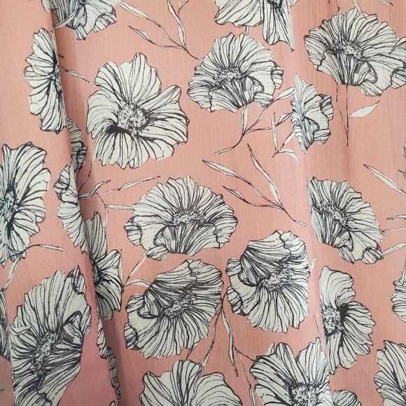 HD In Paris Bell Sleeve Mini Floral Pink Dress Womens Small Petite - Picture 6 of 12